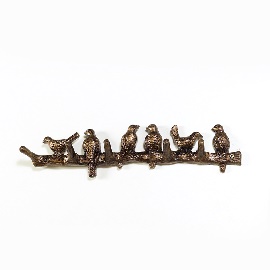 PORTA CHAVES GALHO PÁSSARO BRONZE